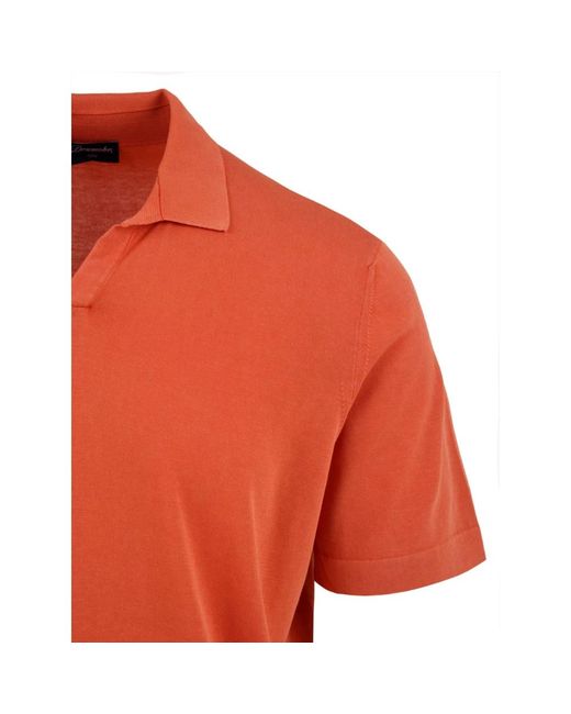 Drumohr Orange Polo Shirts for men