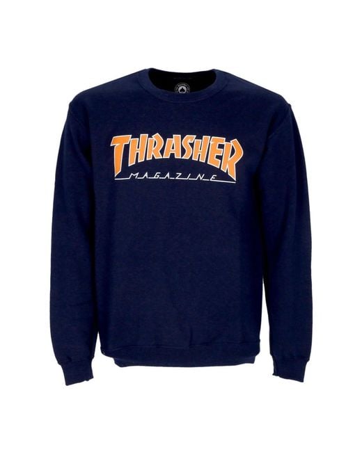 Thrasher Hoodies & Sweatvesten ,Blauw ,Katoen Crewneck Sweatshirt in het Blue voor heren