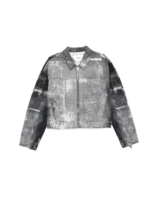 Purple Brand Gray Denim Jackets for men