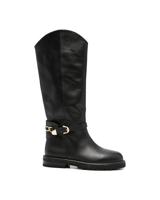 ADRIANNA FERETTI Black High Boots
