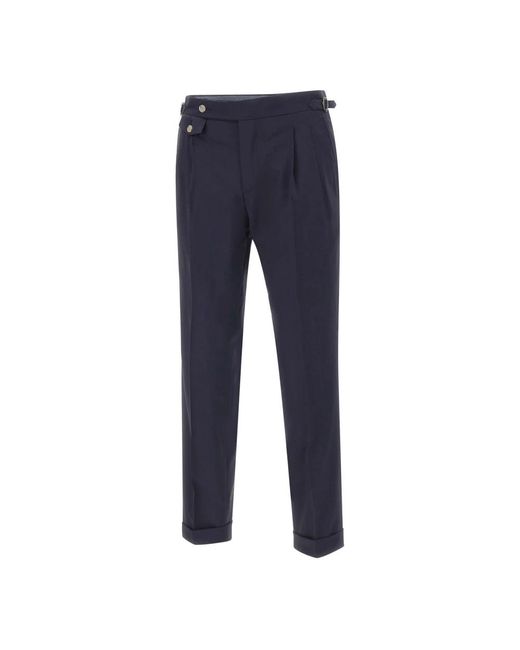 Barba Napoli Blue Slim-Fit Trousers for men