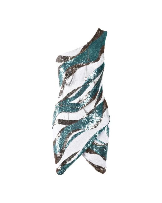 Elisabetta Franchi Green Knitted Dresses