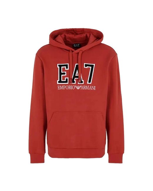 EA7 Red Hoodies for men