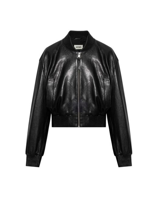 Leather Jackets Arma de color Black