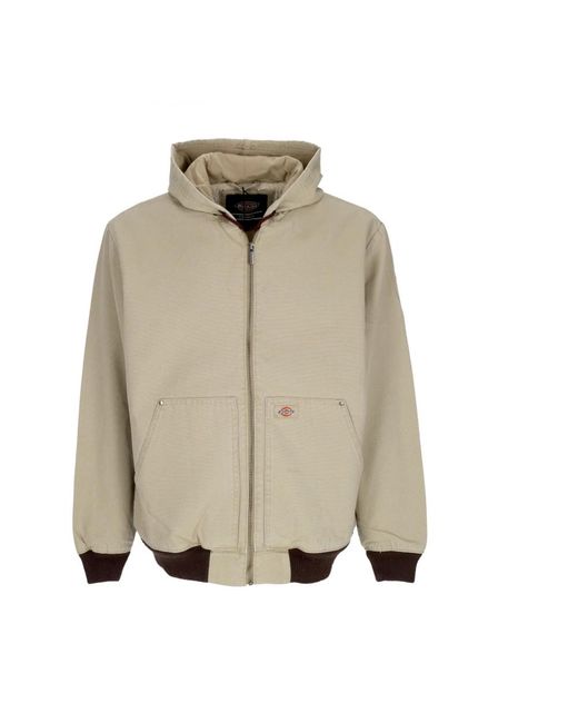 Dickies Jassen ,Katoen Canvas Sherpa Gevoerde Hoodie in het Natural voor heren