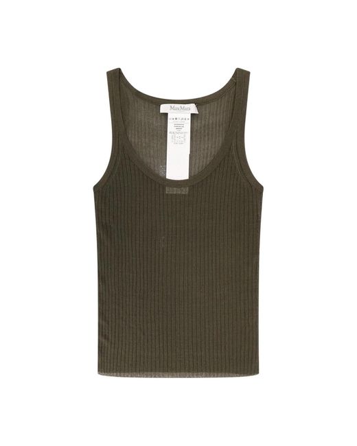 Max Mara Green Sleeveless Tops