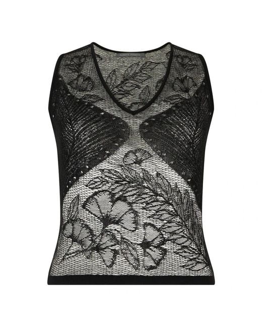 Alberta Ferretti Gray Sleeveless Tops