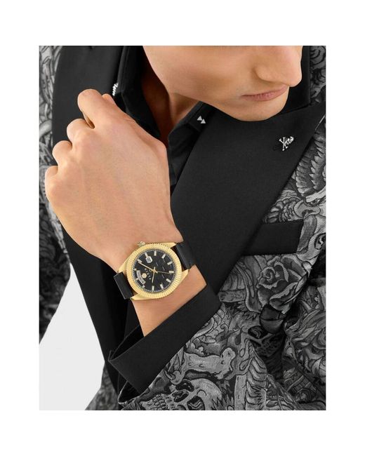 Philipp Plein Uhr date superlative in Metallic für Herren