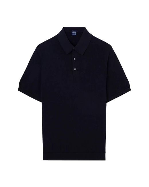 Fedeli Blue Polo Shirts for men