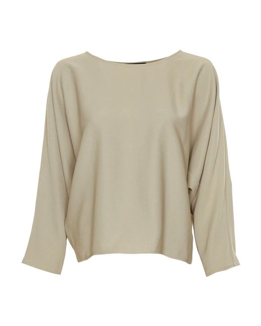 Drykorn Natural Batwing-Bluse Mit Rundhalsausschnitt