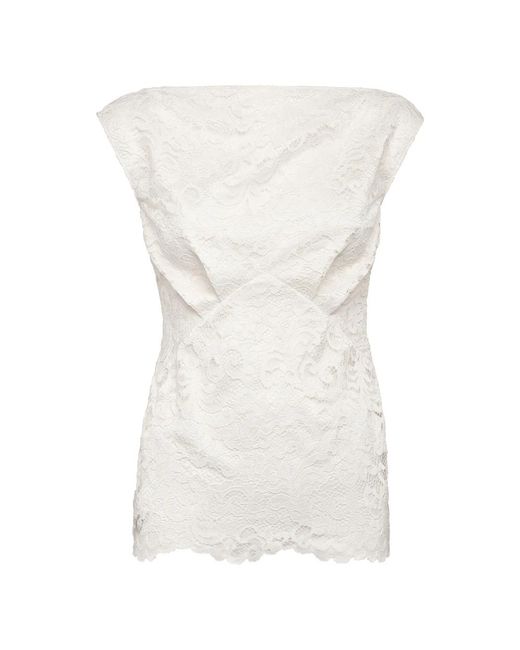 Philipp Plein Sleeveless Tops in het White