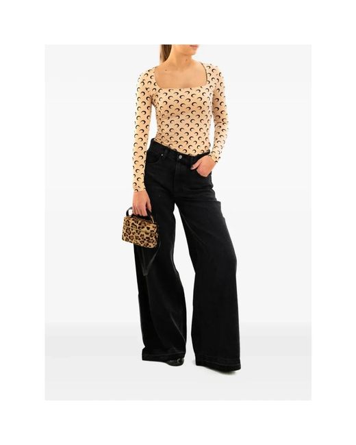 Long Sleeve Tops di MARINE SERRE in Brown