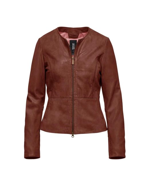 Leather Jackets di Bomboogie in Brown