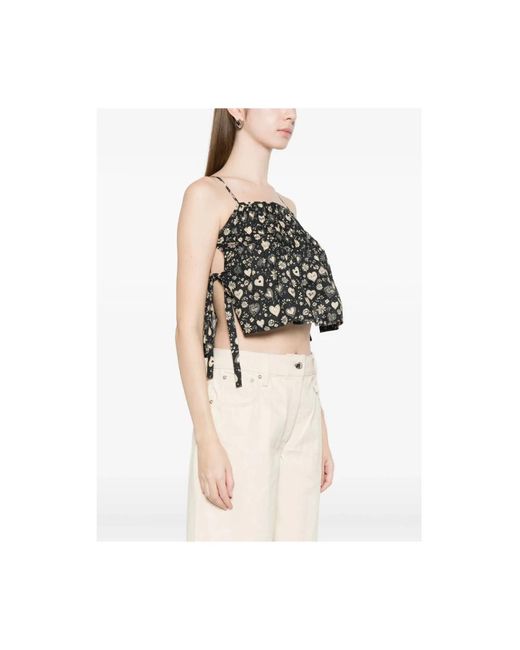 R13 Black Sleeveless Tops