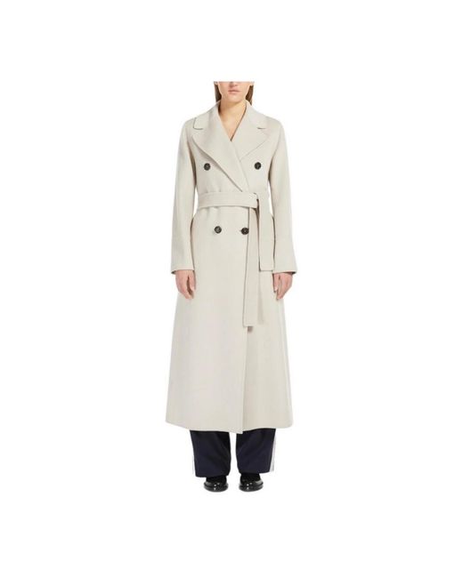 Double-Breasted Coats Max Mara de color Natural