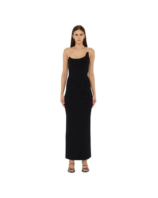 Christopher Esber Kleedjes ,Zwart ,Nylon Levitate Knit Dress in het Black