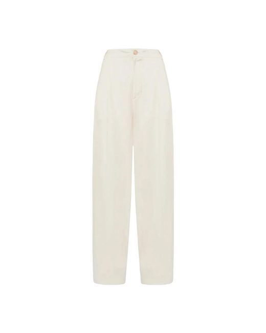 Laneus White Wide Trousers