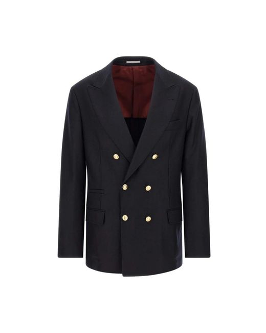 Brunello Cucinelli Blue Blazers for men