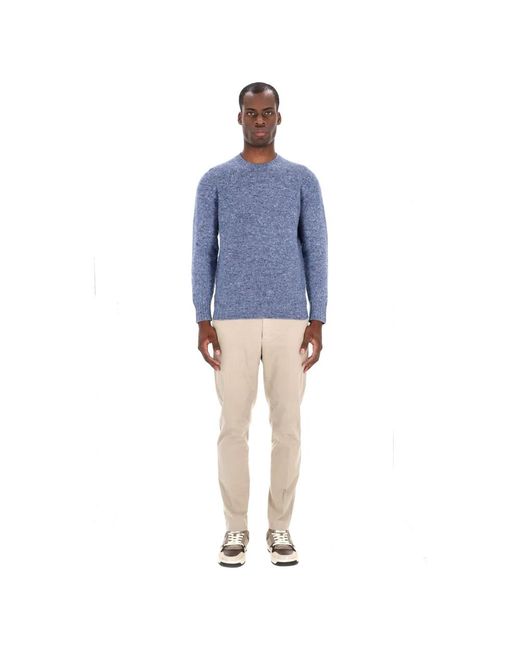 Drumohr Blue Round-Neck Knitwear for men