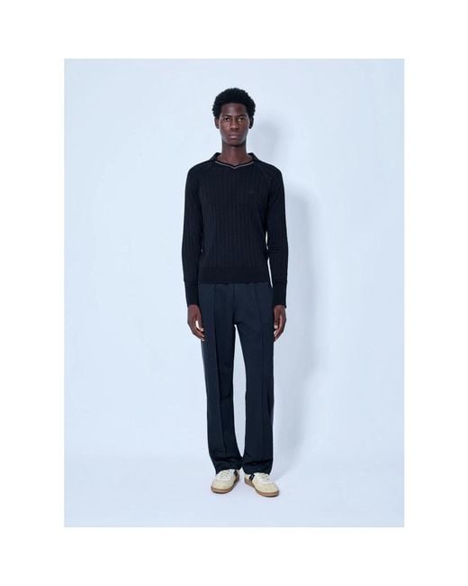 Wales Bonner Blue V-Neck Knitwear for men