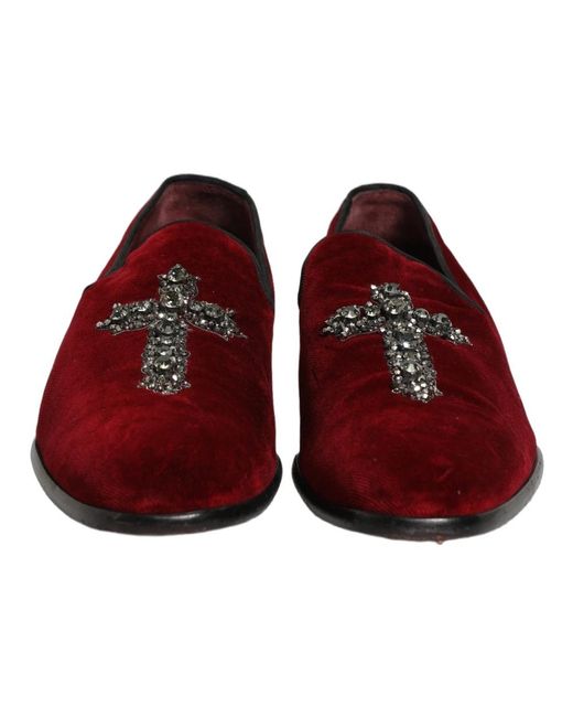 Dolce & Gabbana Red Loafers for men