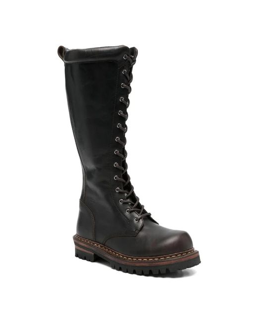 Our Legacy Black Lace-Up Boots