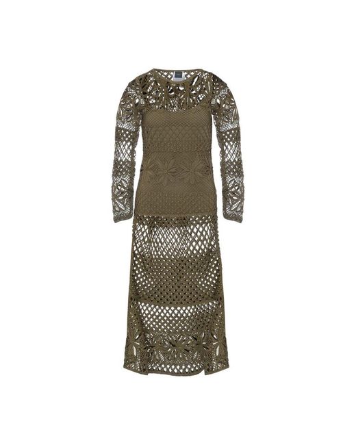 Pinko Green Fantasy net kleid