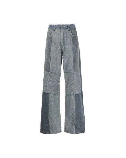 MARINE SERRE Gray Wide Jeans for men