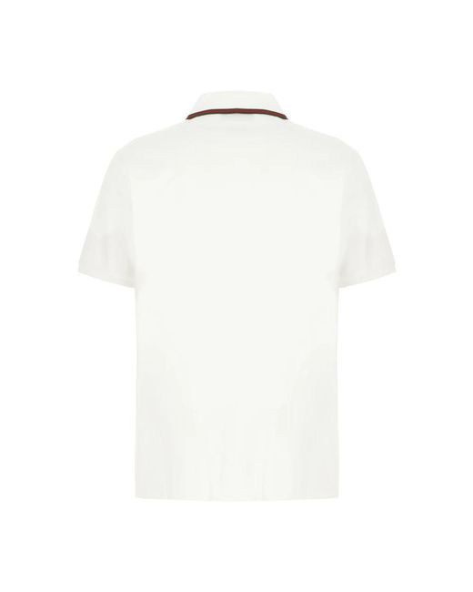 Gucci Polo Shirt Van Katoenen Jersey Piqué in het White voor heren