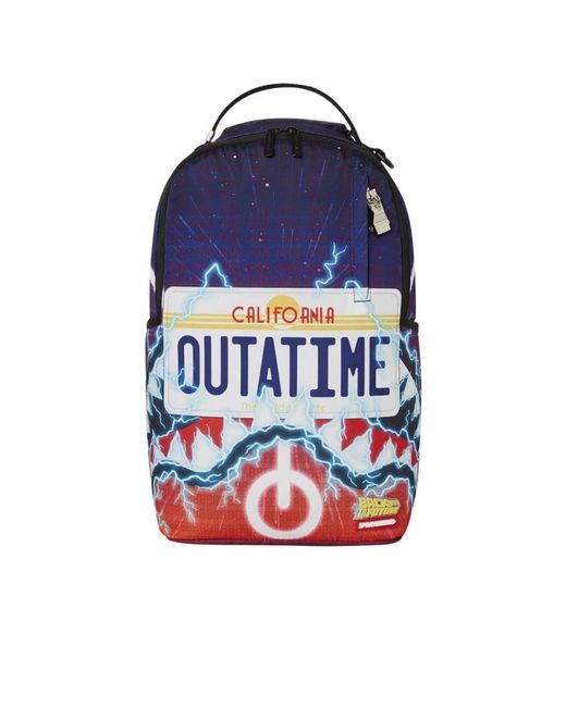 Zaino bttf out con tasca frontale di Sprayground in Blue