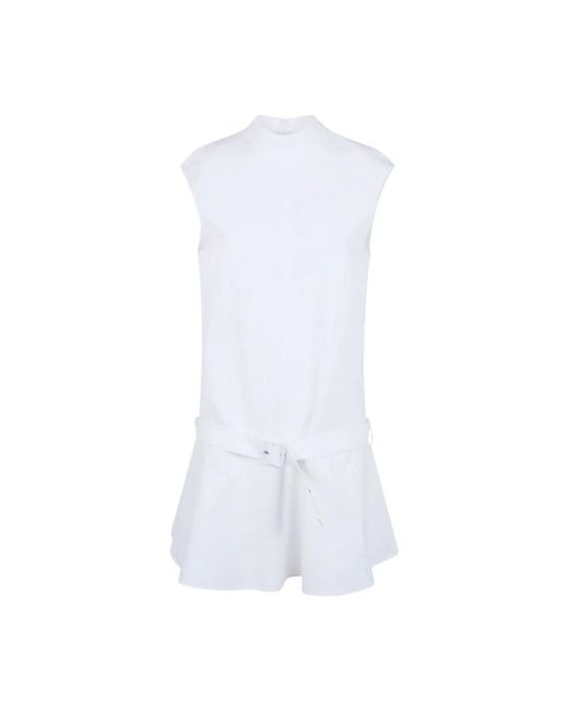 Semicouture White Short Dresses
