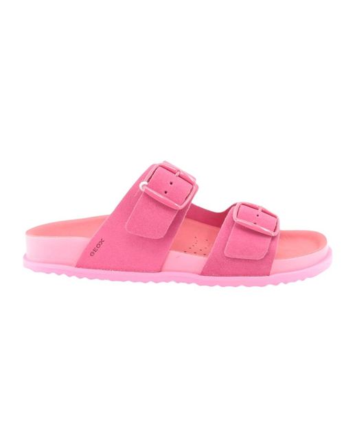 Geox Pink Sliders