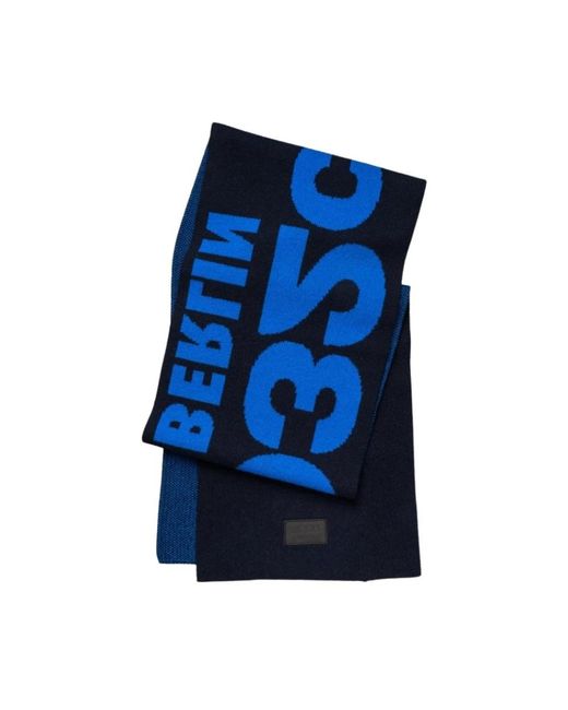 032c Accessoires ,Blauw ,Blauwe Selfie Sjaal in het Blue voor heren