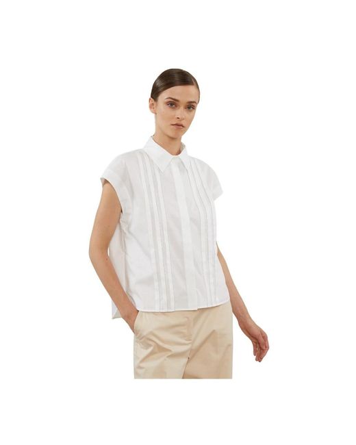 Peserico White Short Sleeve Shirts