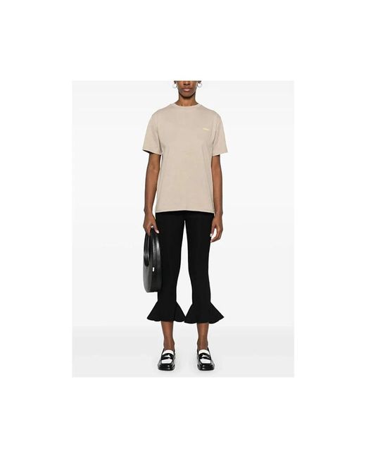 Coperni Tops ,Katoen T-Shirt Met Mouwen Optic in het Natural