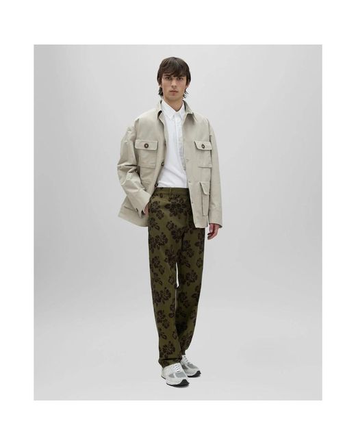 Aspesi Green Straight Trousers for men