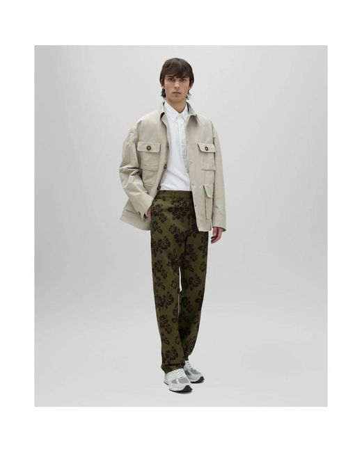 Aspesi Green Straight Trousers for men