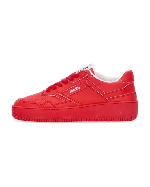 Moea Schoenen ,Rood ,Katoen Appel Rode Sneakers in het Red voor heren