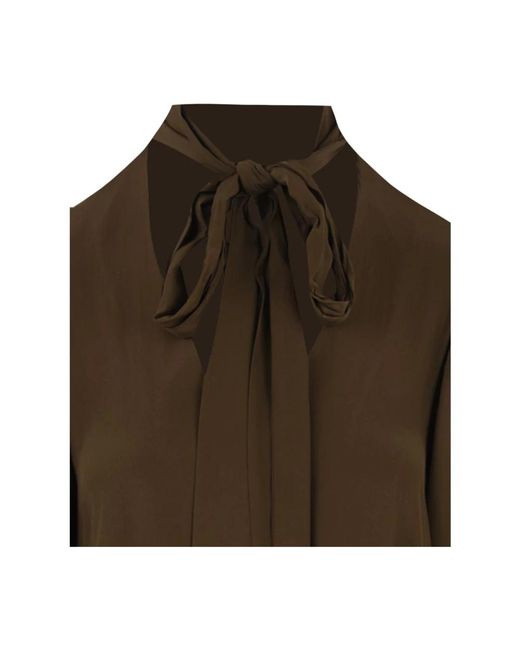 SOLOTRE Kleedjes ,Bruin ,Elegante Jurk in het Brown