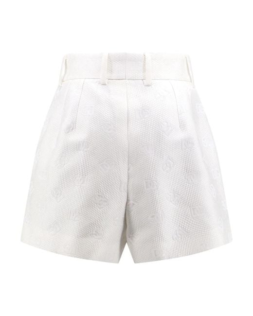 Dolce & Gabbana White Short Shorts
