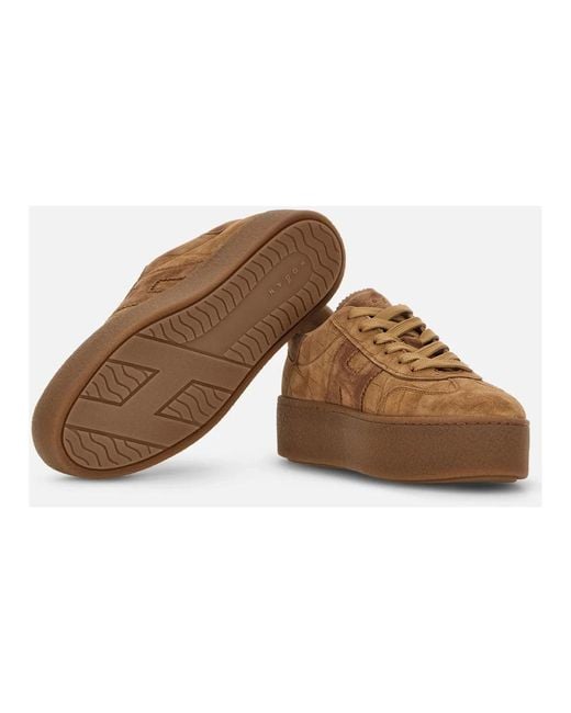 Hogan Brown Cool Sneakers