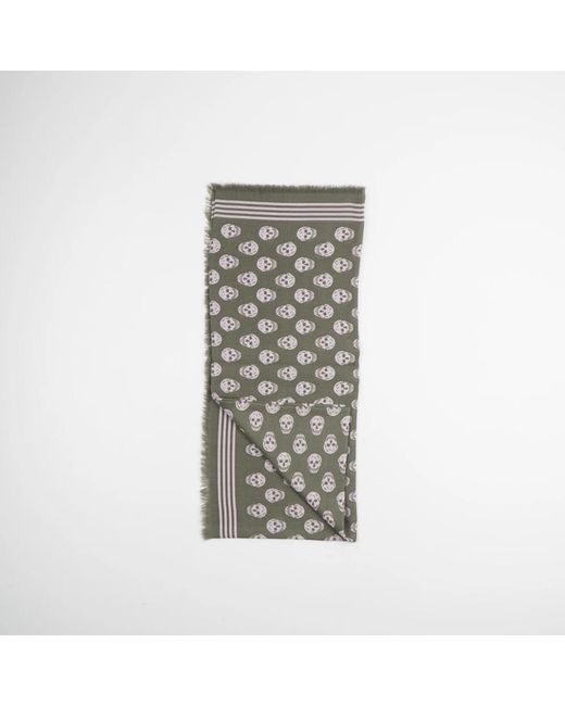 McQueen Gray Winter Scarves for men