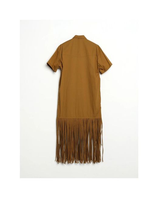 Pinko Brown Shirt Dresses