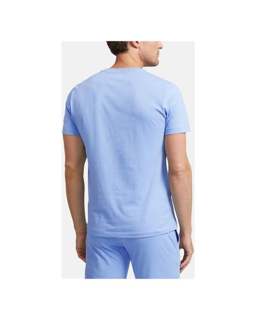 Ralph Lauren Bequemes logo-verziertes pyjama-t-shirt in Blue für Herren