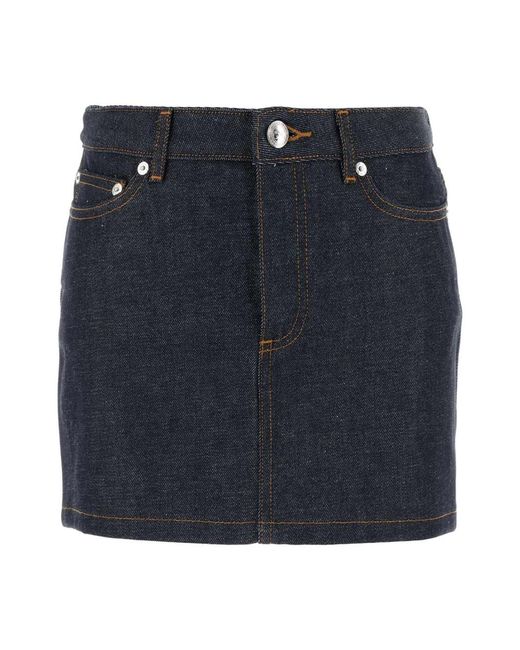 A.P.C. Blue Denim Skirts