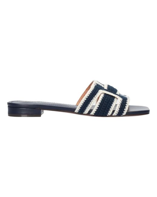 Bibi Lou Blue Mules Planas