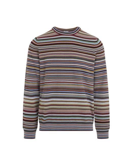 Paul Smith Gray Round-Neck Knitwear for men