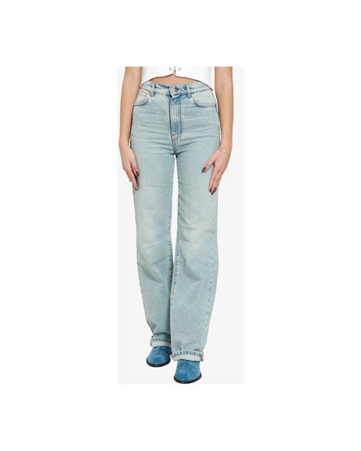 Grifoni Jeans ,Blauw ,Denim Straight Jeans in het Blue