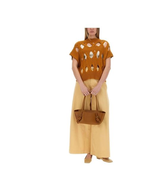 Alysi Brown Round-Neck Knitwear
