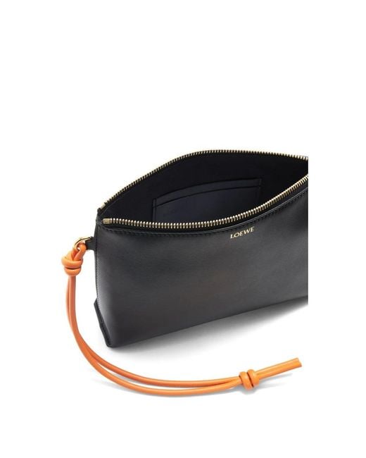 Loewe Black Elegante t pouch handtasche knot stil